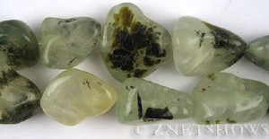 Prehnite  nugget Beads <b>about 22x16mm</b>   - 50% off per   <b>15.5-in-str</b>