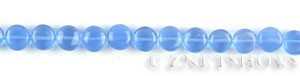 sky blue glass quartz  coin puffed Beads <b>8mm</b>     per   <b> 15.5-in-str</b>